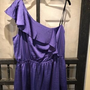 BCBG PURPLE, ONE SHOULDER, DRESS